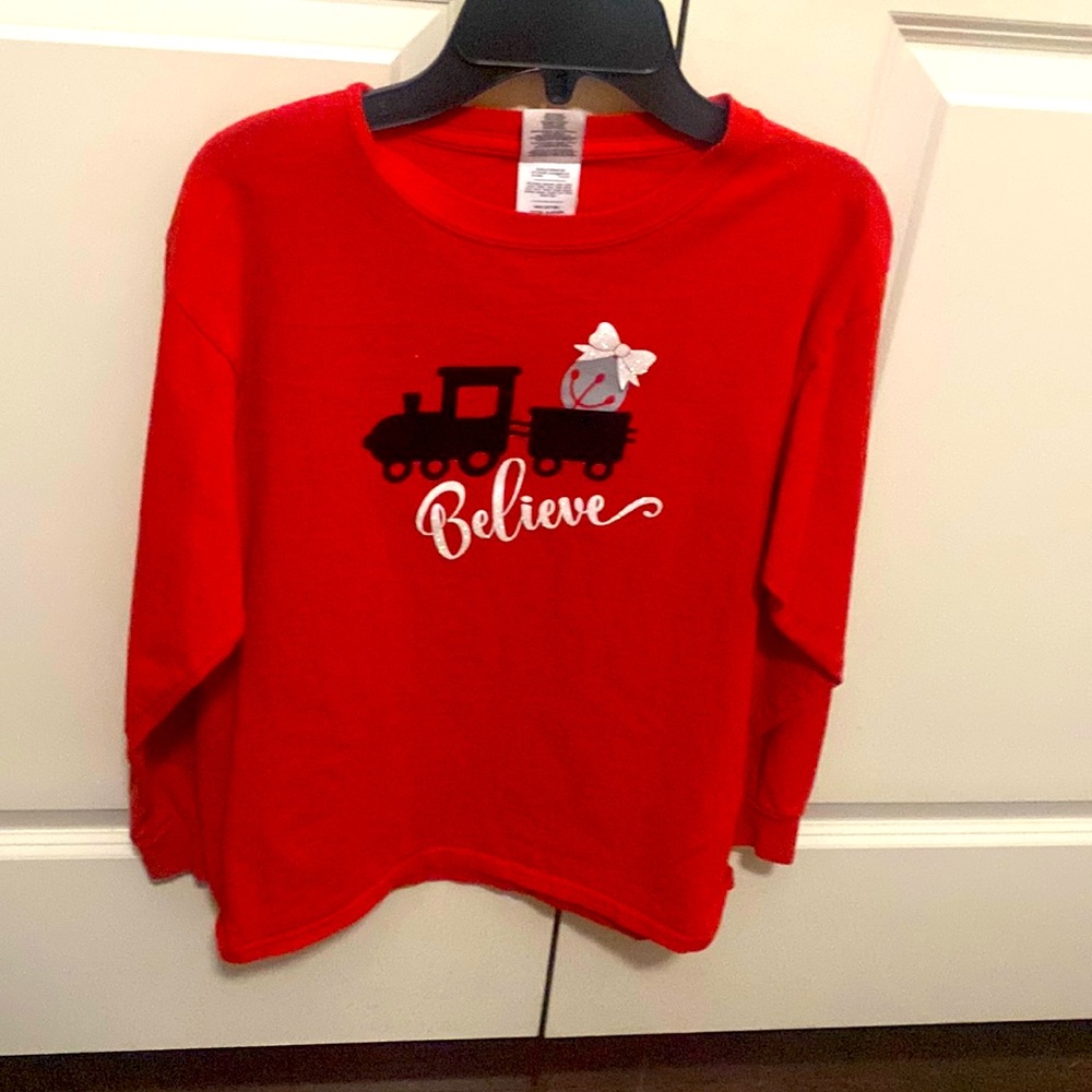 Girls Christmas, long sleeve tee